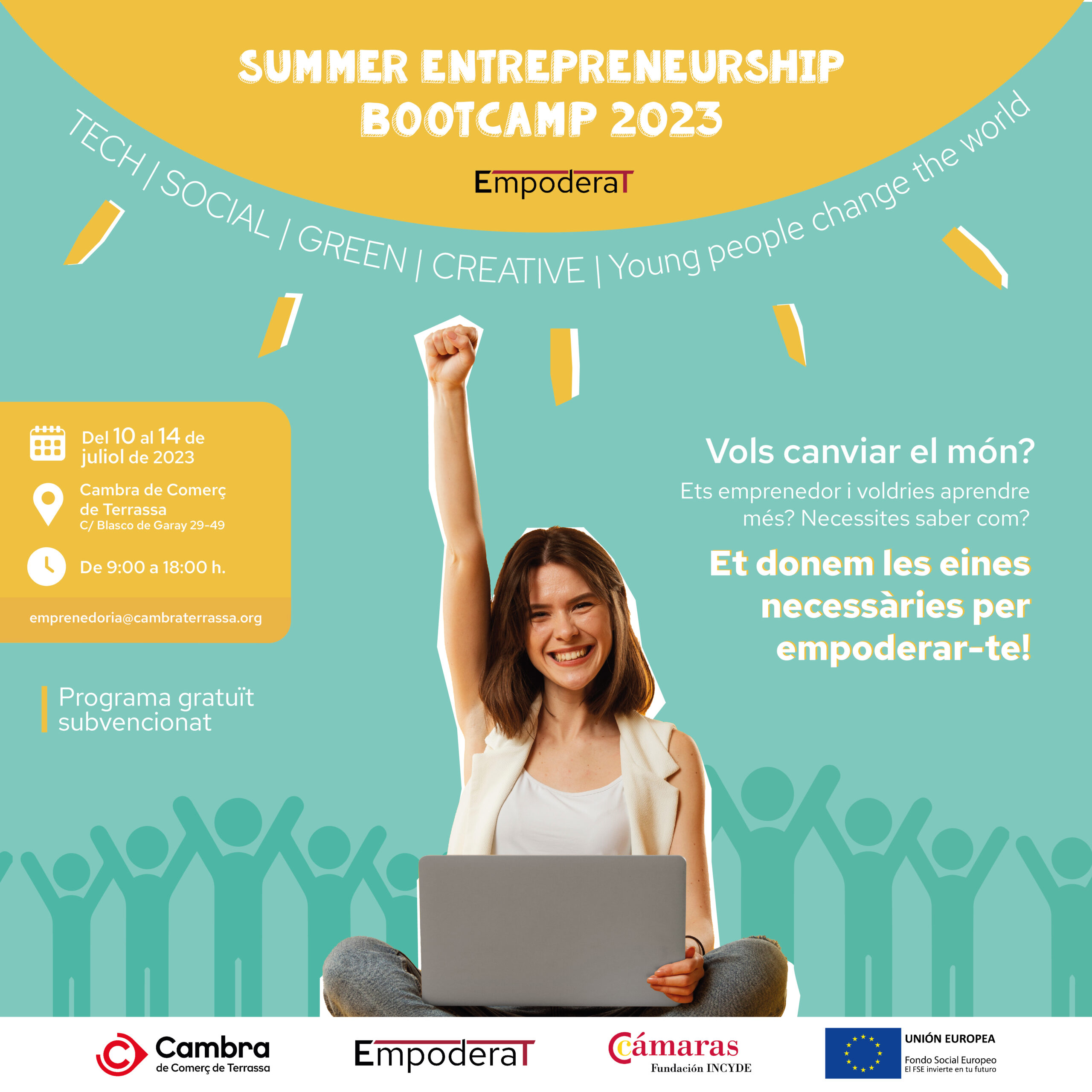 La Cambra de Comerç de Terrassa organitza el primer  Summer Bootcamp de competències emprenedores  per a joves estudiants