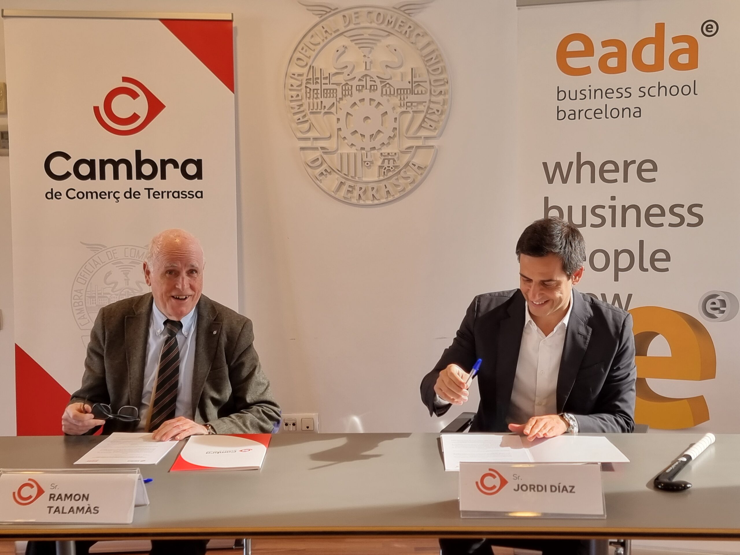 Acord entre la Cambra de Comerç de Terrassa i la Fundació Universitària EADA per impulsar el Programa de Postgrau Generació Digital Pime a la demarcació